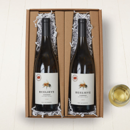 Two Chardonnay Wine Bottles