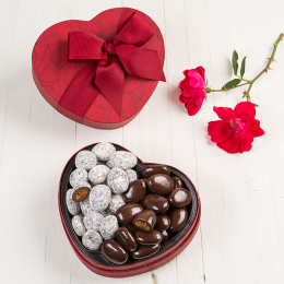 Chocolate Pecan Heart Box