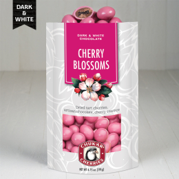 Cherry Blossoms Chocolate Zip Bag