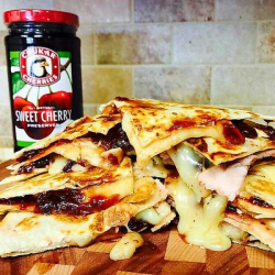 Cherry Brie Quesadillas