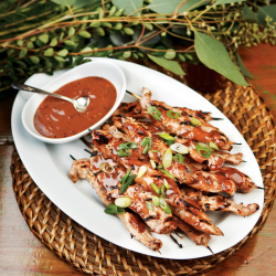 Savory Cherry Chicken Skewers
