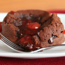 Chocolate Cherry Lava Cakes