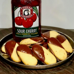 Homemade Dark Chocolate Cherry Milano Cookies