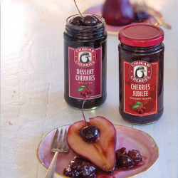 Cherry Poached Pears