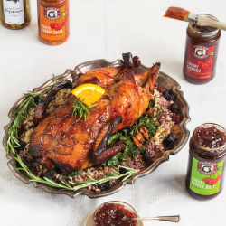 Cherry Chipotle Roast Duck