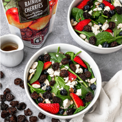Healthy Spinach Salad with Dried Cherries