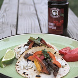 Cherry Chipotle Fajitas & Cilantro-Lime Rice