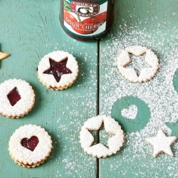 Cherry Linzer Cookies