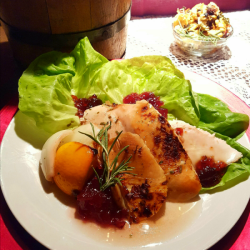 Roasted Turkey with Red Wine Pepper Jelly Glaze