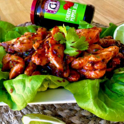 Sweet 'n Spicy Cherry Chicken Wings