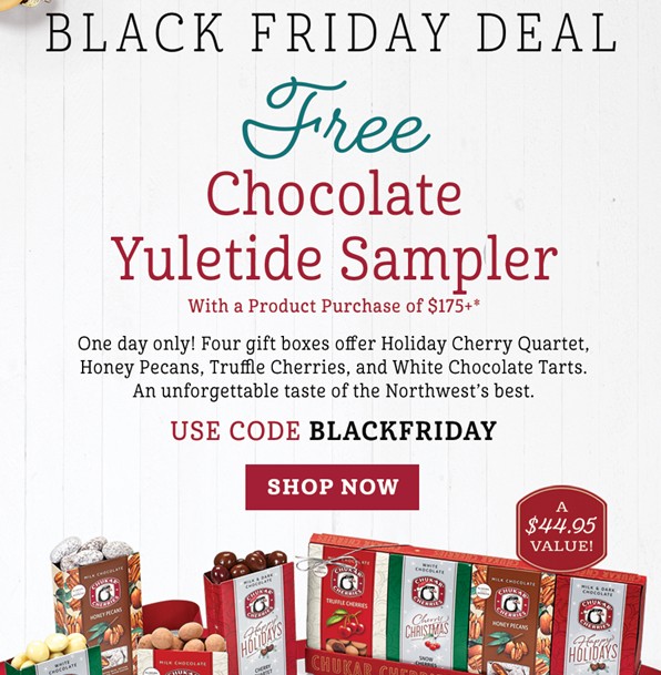 Free yuletide sampler with 175 product purchase